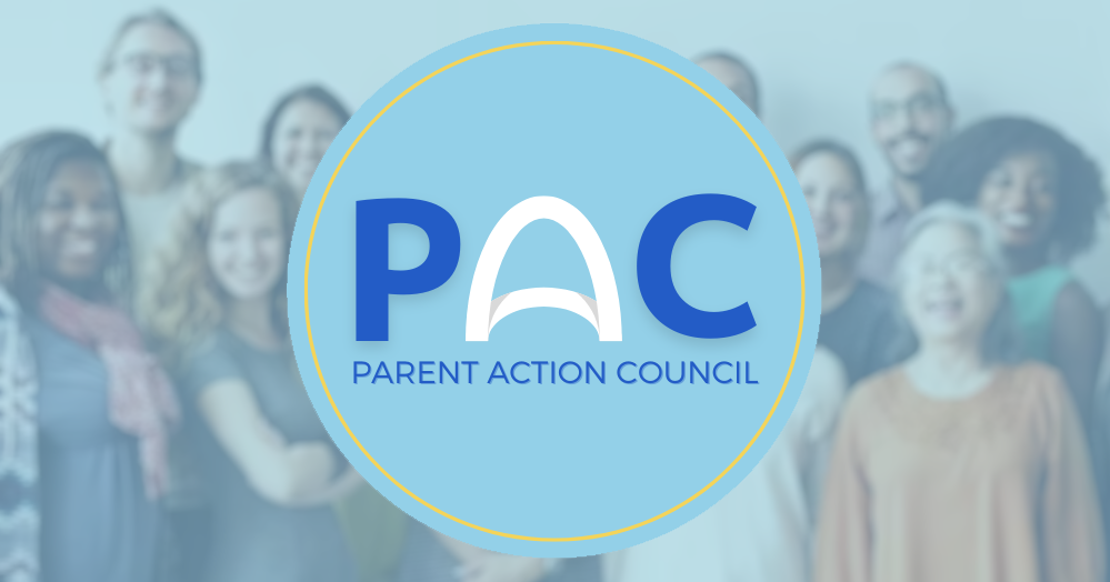  Parent Action Council logo with parents standing in the background.